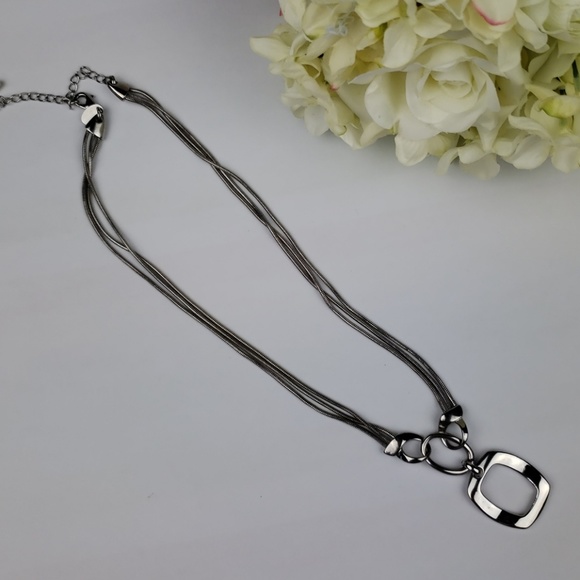 Lia Sophia Jewelry - Lia Sophia Silver Square Necklace